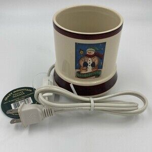 New Vintage Crazy Mountain Votive Warmer with Snowman Design